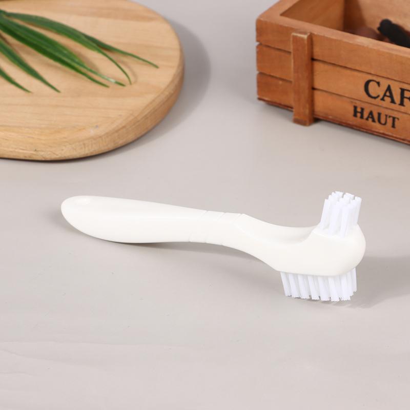 

Багатошарова щетина Щітка для чищення зубних протезів Штучні зуби Догляд за порожниною рота Нековзка ергономічна гумова ручка Подвійна головка Антибактеріальна Onesize