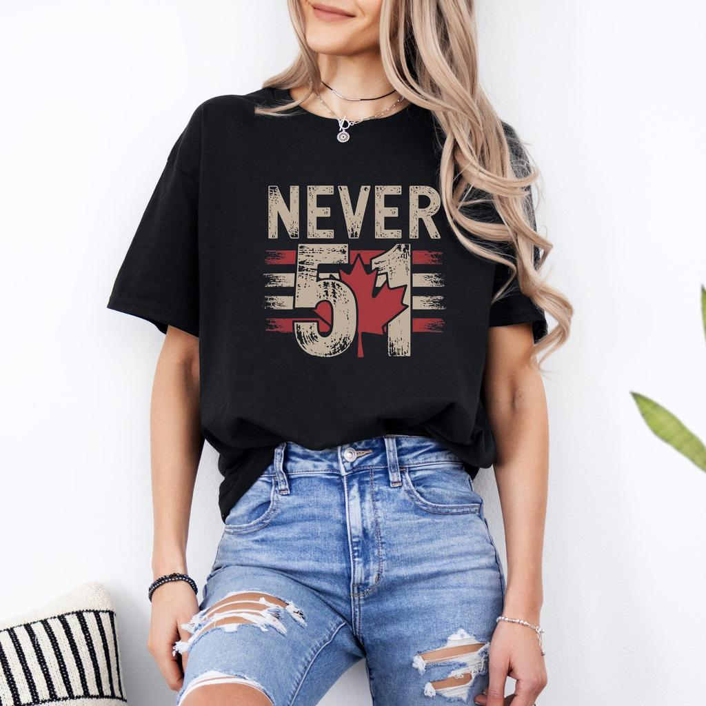 Never 51 Canada Tee, Elbows Up Tee, Proud Canadian Tee, Canada Strong, Vintage Canadian Shirt, Canada Day Gift, Casual Streetwear, Patriotic