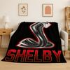 Manta de Franela con Señal de Coche de Carreras Mustang Retro, Manta Suave y Cálida para Dormitorio, Sala de Estar, Cama, Viaje, Camping, Picnic, Regalo