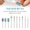 Nail Drill Bit Set Tungsten Steel Drill Bits Mini Cleaning Brushes for Nail Prep Cuticle Nail Gel