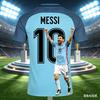 Messi 3D Print  Sport Quick-drying Breatha Men Women T-Shirt Football Jersey Team Club Fan Training Parent-child Clothing Summer