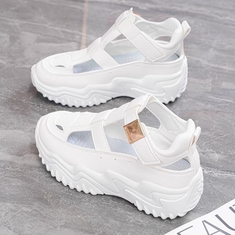 Cave Shoes Women's Summer New Sandals Fashionable Versatile Breathable Hollow Thick Sole Casual Child