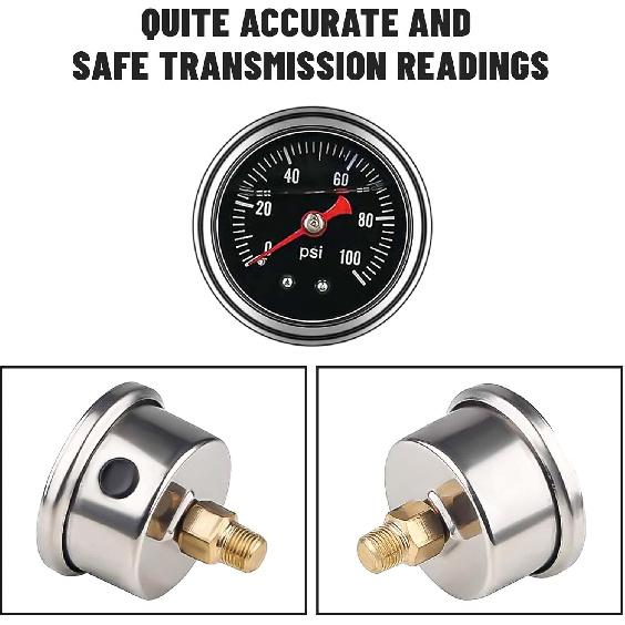 EFI Fuel Pressure Regulator Kit with Bypass Return 0-100psi Pressure Gauge AN6-6AN Fuel Line Hose Fitting Connectors Kit Adjustable Universal