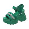 Mote Nye Chunky Platform Sandaler Dame Høye Hæler Sexy Åpne Sandaler Kile Bling Sneakers 10CM Dame Strand Sommersandaler