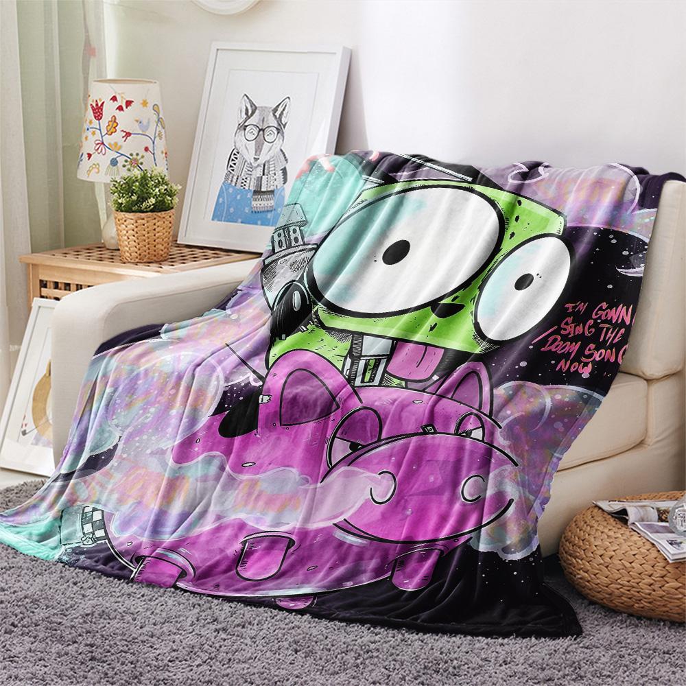 ZIM Print Flannel Blanket, High quality Comfortable for All Seasons, Home Decor, Warmth and Comfort