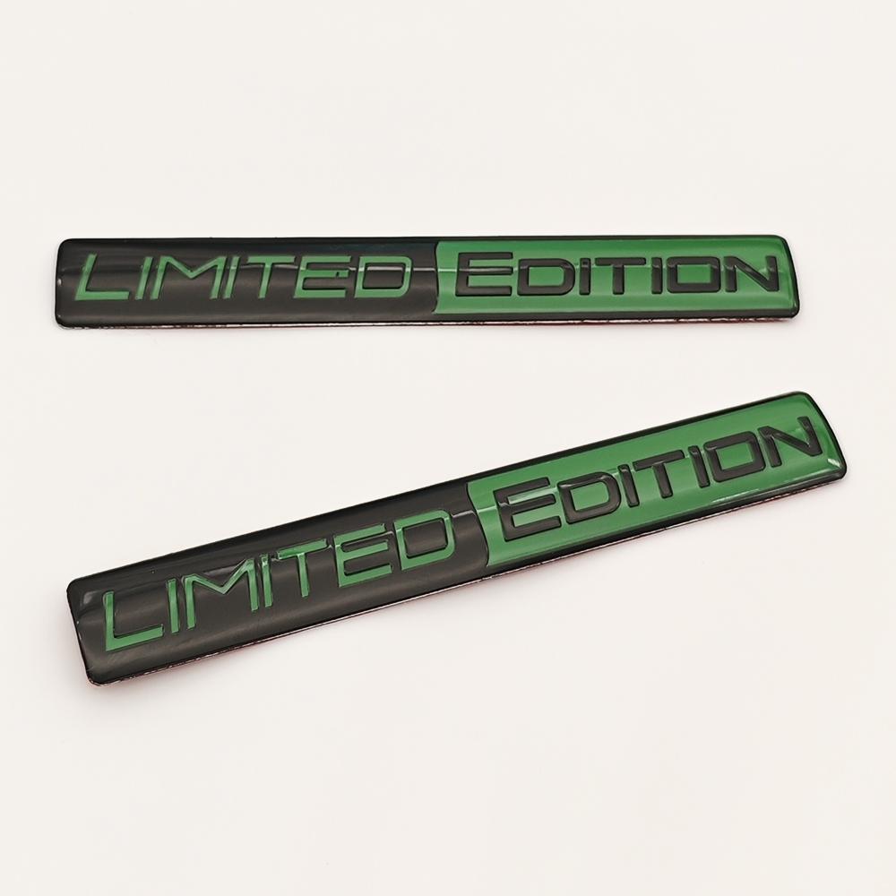 2PCS Limited Edition Emblem Badge 3D Metal Logo Decal Sticker For Rear Trunk Side Fender Car Motorcycle Racing Sport Accessories