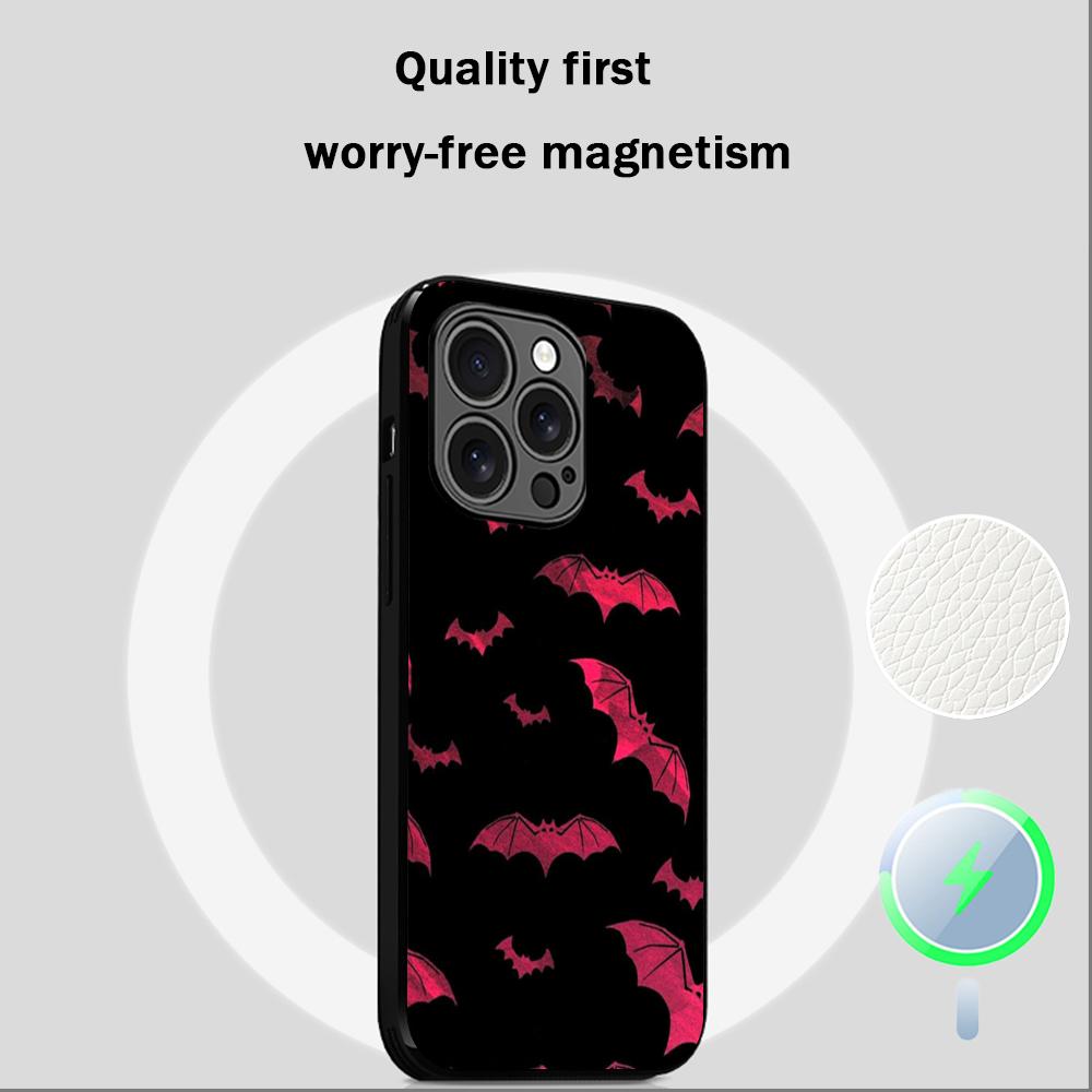 Super cool vampire fashion pattern design Phone Case For iPhone 17 16 15 14 13 12 Plus Pro Max High-end Luxury Magsafe Sheepskin