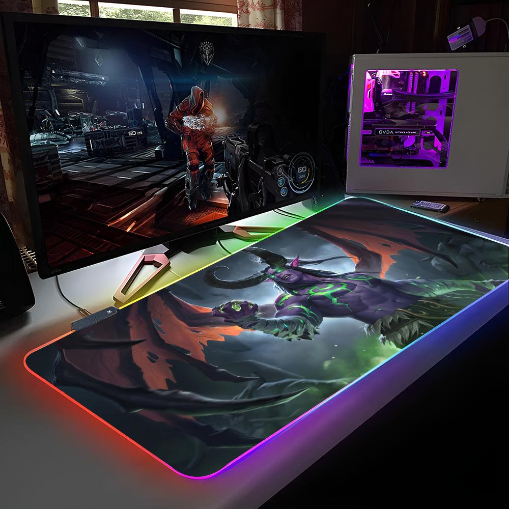 

Коврик для мыши W-WorldS Of W-WarcraftS Коврик для мыши с RGB-подсветкой Коврик для мыши для ноутбука Коврик для мыши для ноутбука Игровой Коврик для компьютерного стола Игровые аксессуары RGB600x300x3mm