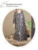 In-Stock Printed Cotton Plus Size Long-Sleeve Women's Dress with Round Neckline