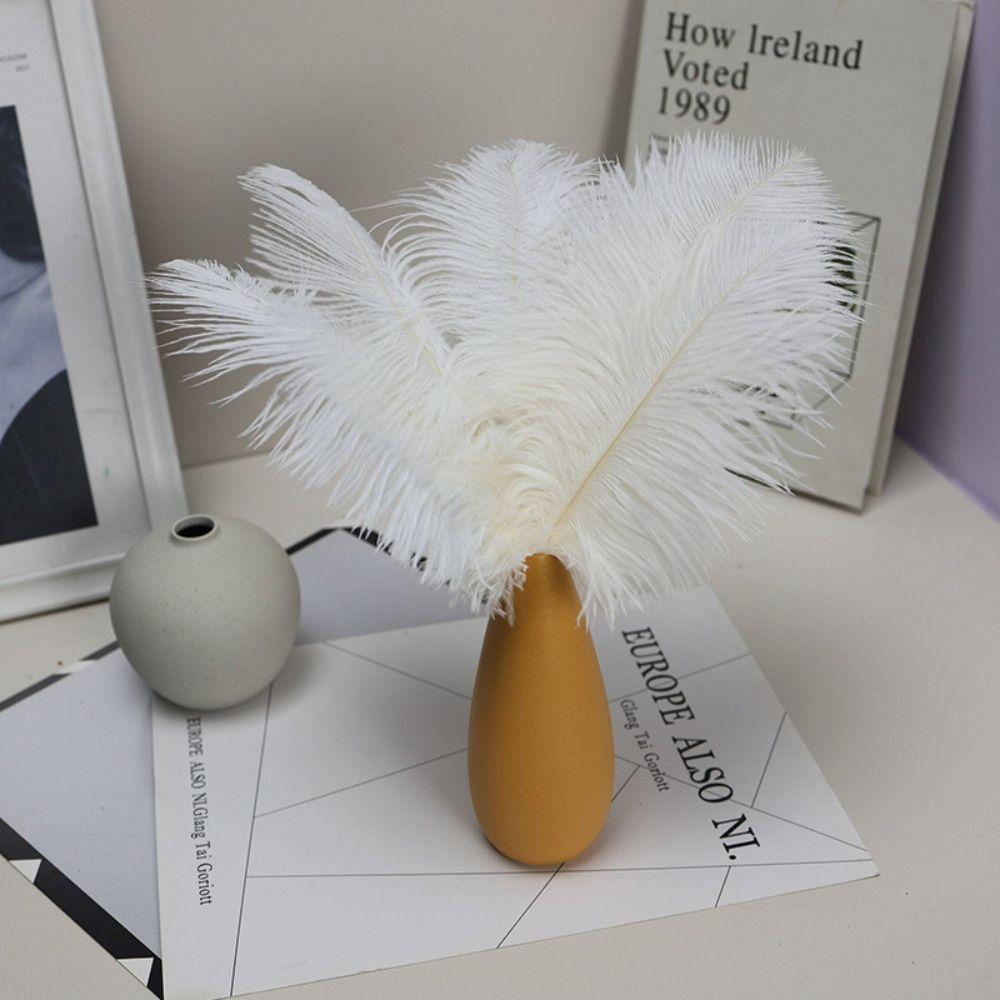10Pcs Table Accessories Ostrich Feathers Stage Props Artificial Ostrich Feather Party Decoration