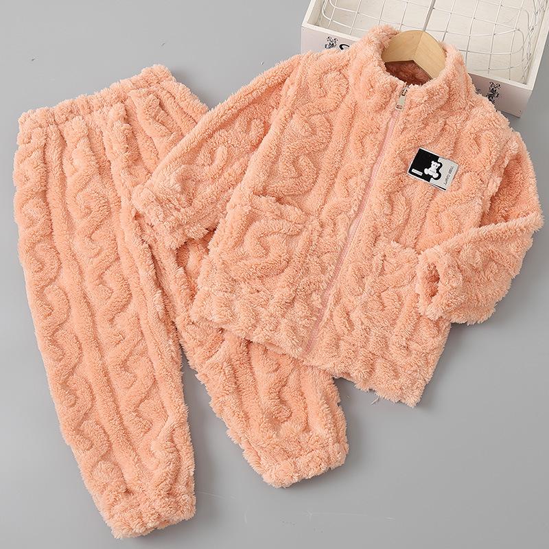 Kinder Herbst Winter Nachtwäsche Flanell Pyjamas Für Mädchen Jungen Langarm Tops + Hosen Anzüge Mode Hause Kleidung Baby Kind Schlaf kostüm