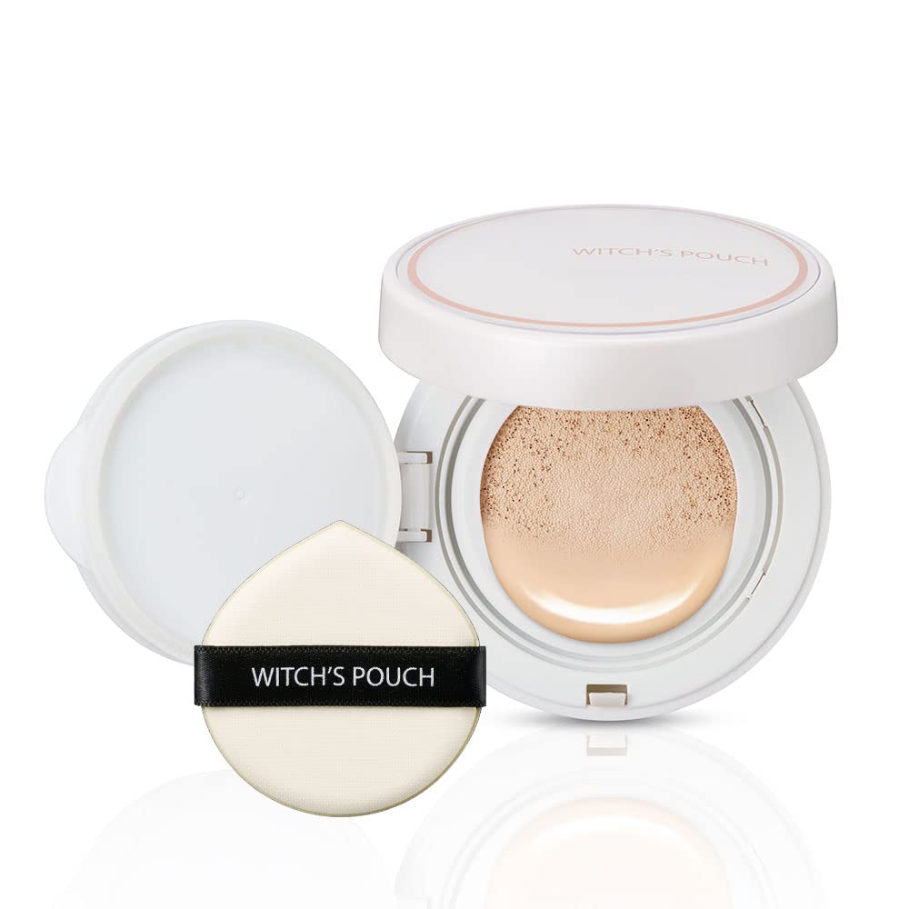 Witch's Pouch erum BB Cushion Foundation SPF38 PA++ (21 Light Beige) - Serum BB Cushion Foundation that conceals pores and provides sun protection.