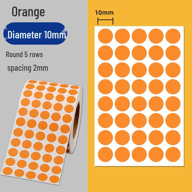 Colorful Self-Adhesive Round Dot Stickers - Writable Small Paper Labels