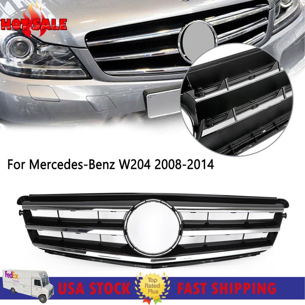 Front Grill Grille Fit Mercedes Benz C Class W204 C300 C350 2008-2014