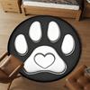 1pc Paw Print Heart Round Chair Mat Office Area Rug - Non-Slip, Floor Mat for Office, Bedroom, Ideal Home Decor Gift P0105102