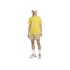 Nike Embroidered Logo Crew Neck T-Shirt Men Tops Yellow AR4999-709