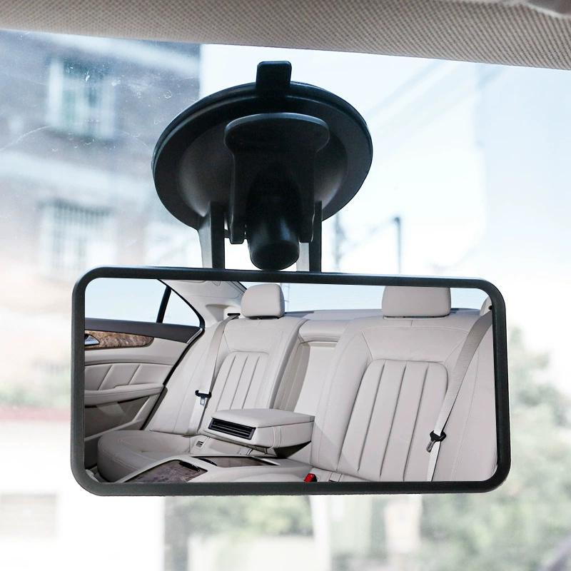Wide-Angle Rearview Mirror Universal 360° Rotates Adjustable Suction Cup Car Interior Rear View Mirror