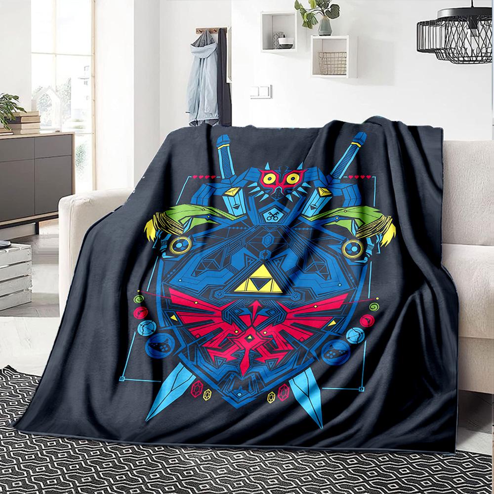 1pc Fantasy Landscape Adventure flannel Blanket for Super Soft Cute Comfort Blanket for Travel Bedding Couch Sofa Blanket Y82555