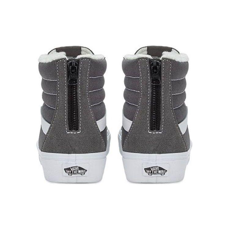 Vans Sk8 Fleece Trendy High-Top Skate Shoes Unisex Sneakers Gray White VN0A5KRCO6O