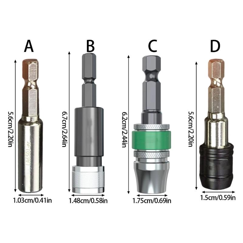 Quick Releases Hex Shank Adapters with Accuracy Fit for Power Drills and Hand Tool Screwdriver Accessory