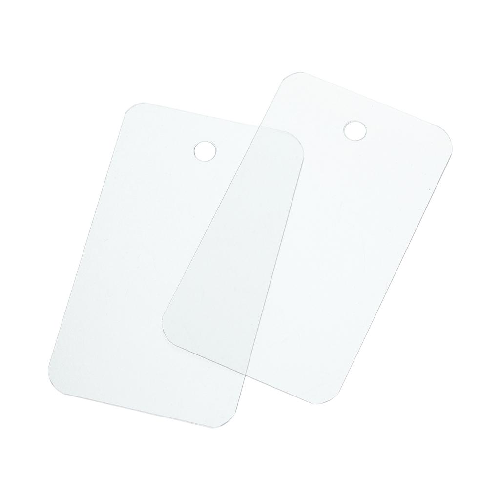200 Pack Waterproof Eyelet Hole Plastic Shipping Tags Blank Labeling Tags for Product Identification Tags 3.5x6cm
