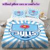 Rugby Club The Bulls Pattern Bedding,Quilt Set Quilt Cover Pillowcase Home Birthday Gift (1*duvet cover+2*pillowcase,without core)