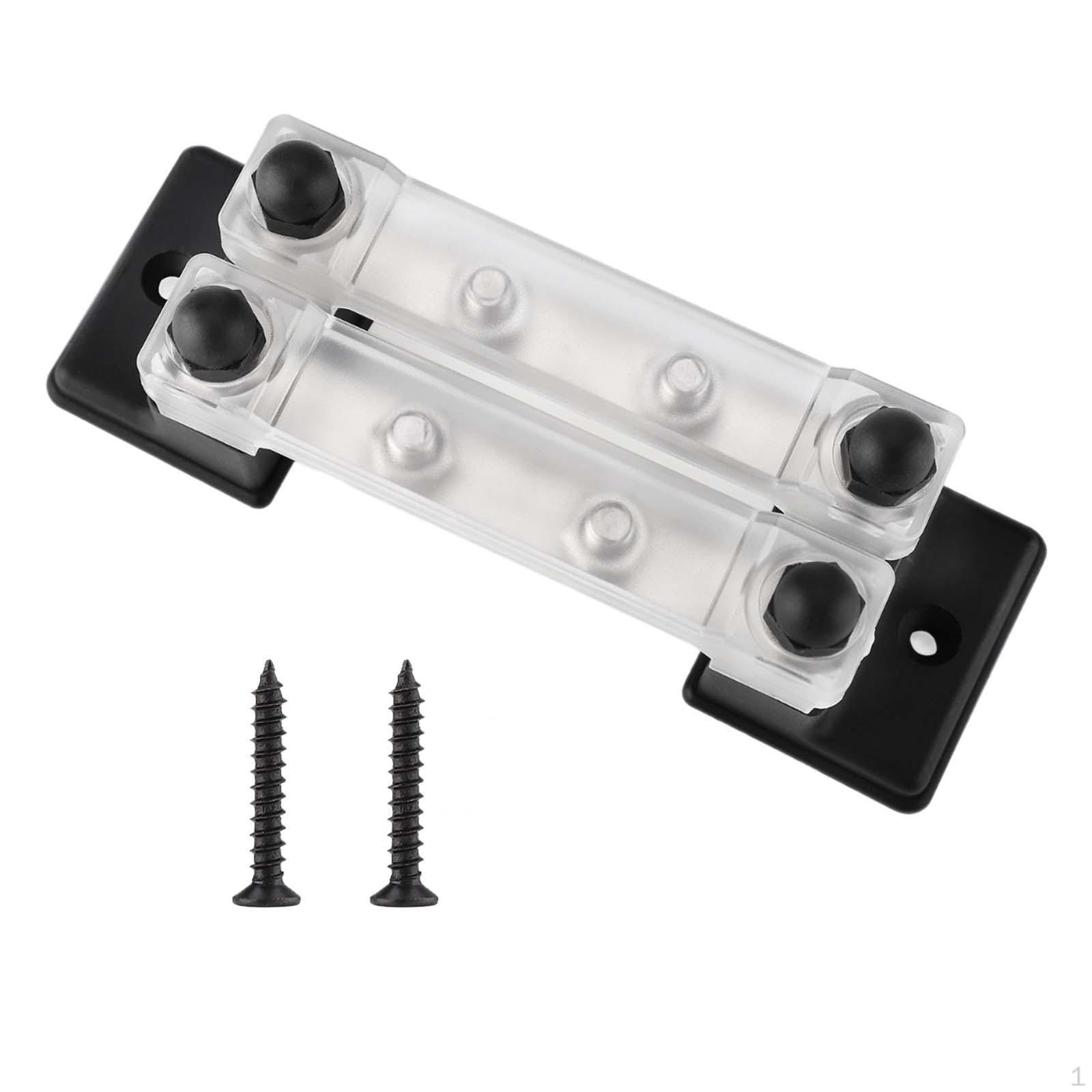 

Power Distribution Block with Cover Positive Negative Terminal Premium Sturdy Spare Part 2 Way