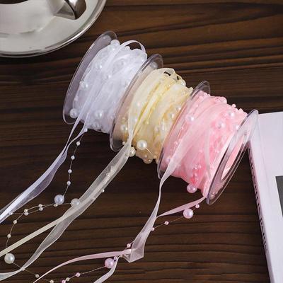 DIY Floral Bead Kit with Flower-Themed Ribbon and Gift Box Packaging for Bouquet Decoration