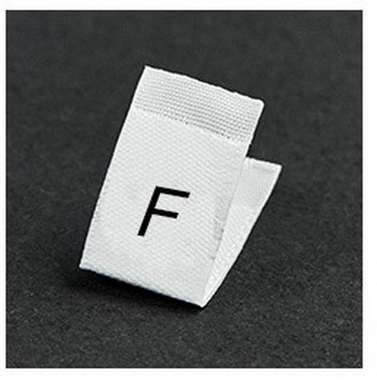 Free Shipping Woven Label: One Size Embroidered Clothing Tag & Sticker