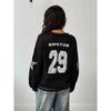 Y2K Stil Sporttrikot Damen Strickoberteile Modischer Digitaldruck Rundhalsausschnitt Langarm Pullover 2026 Sommer Street Trend