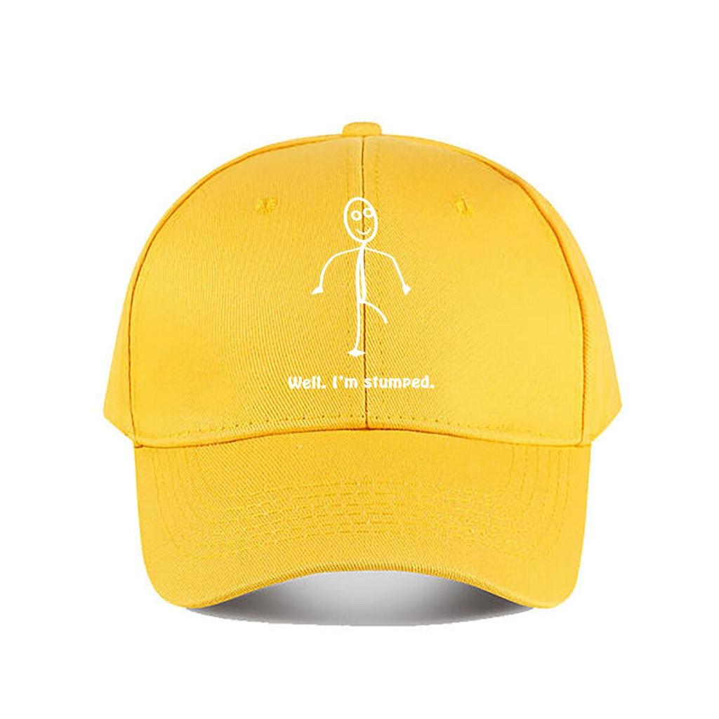 Vintage Washed Cotton Baseball Cap Stick Figure Well Im Stumped Baseball Cap Fashion Unisex Sunhat Womens Outdoor Sports