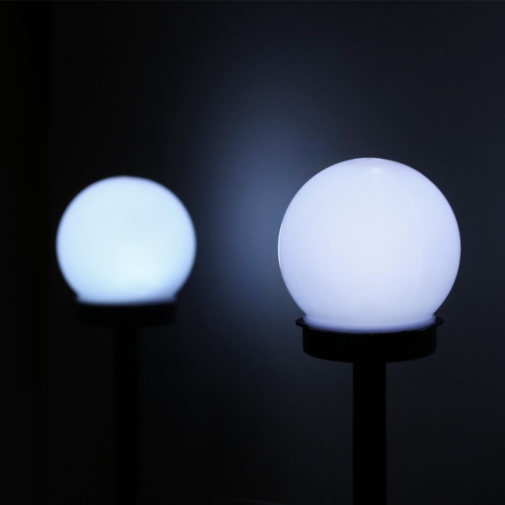 LED Solar Energy Powered Bulb Lamp Waterproof Outdoor Garden Street Solar Panel Ball Light Cold White 1Pc
