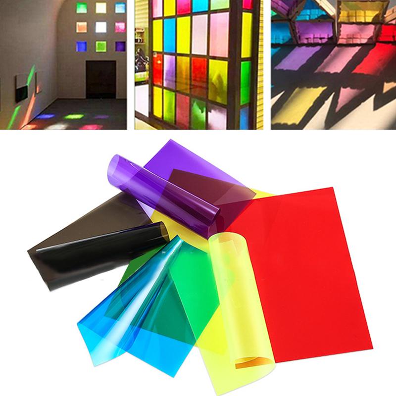 Foglio in PVC Trasparente Per Filtro Colore Flash Fotografia Pellicola Gel Acetato Colorato A4 Pellicola Trasparente Foglio di Plastica Spessore 0,3 mm Fai da Te
