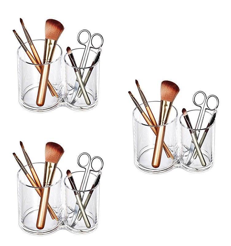 Schreibtischorganizer aus Acryl mit Deckel für Bürobedarf und Make-up im modernen Stil