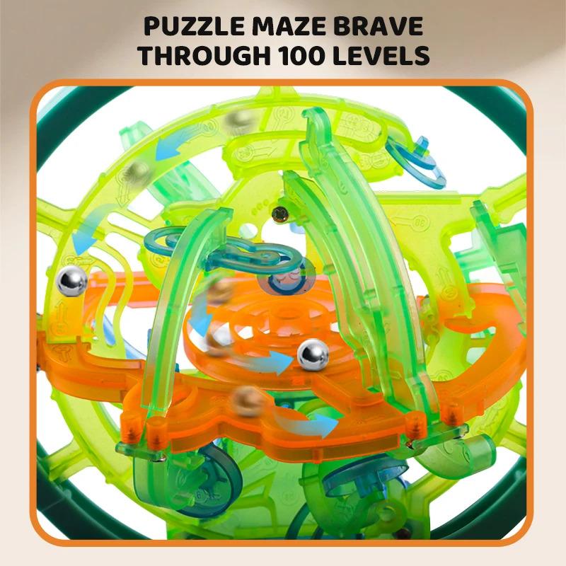 Non-Toxic 3D Luminous Edition Maze Mini Magic Jigsaw Puzzle Intelligence And Creative Game Iq Gift Display Stand Suitable For Kids And Adu