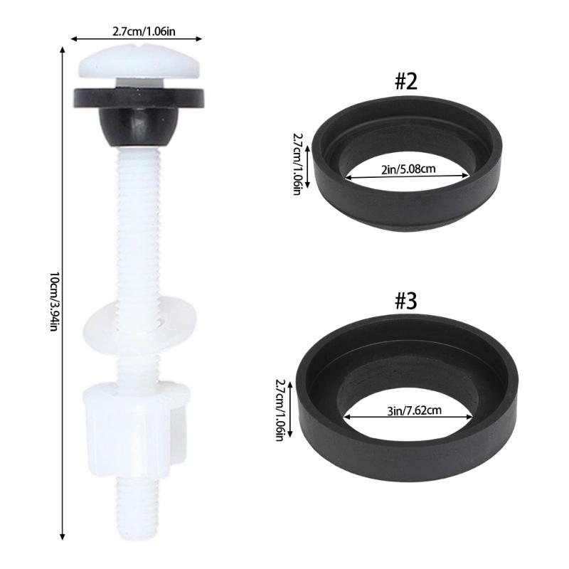 Foam Rubber Seal Rings Leak Proof Strong Plastic Corrosion Resistant Bathroom Hardware Fitting for Toilet Tank Screw