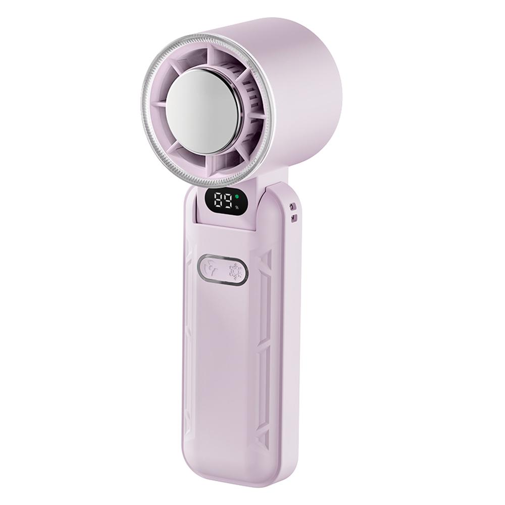

RD21 USB Handheld Fan Rechargeable Turbo Folding Mini Fan Portable Desktop Cooling Fan Purple