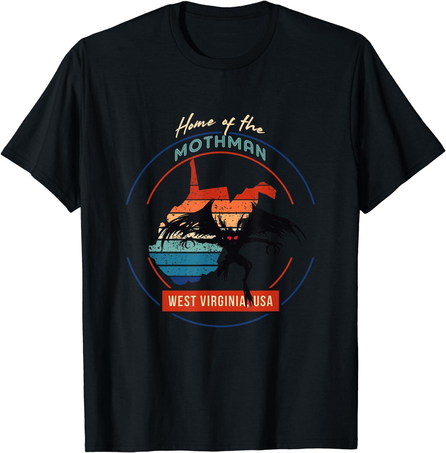 Cryptid West Virginia Home of the Mothman Folklore T-Shirt Size S-5XL XXXL