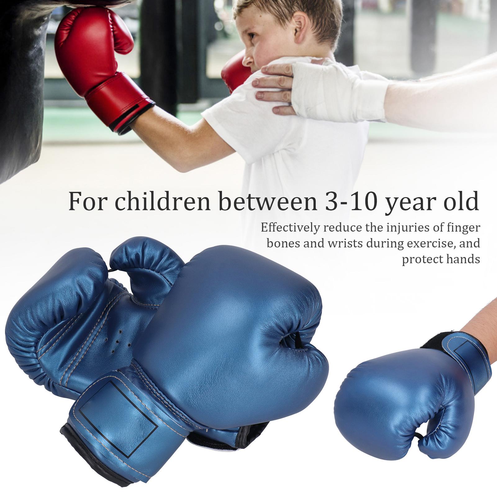 2Pcs Children Boxing Gloves Training Fighting Sparring Punching Kickboxing Gloves