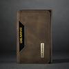 Tri-fold card bag, card cover, high-end retro PU card bag, leather case, multi-functional magnetic card bag