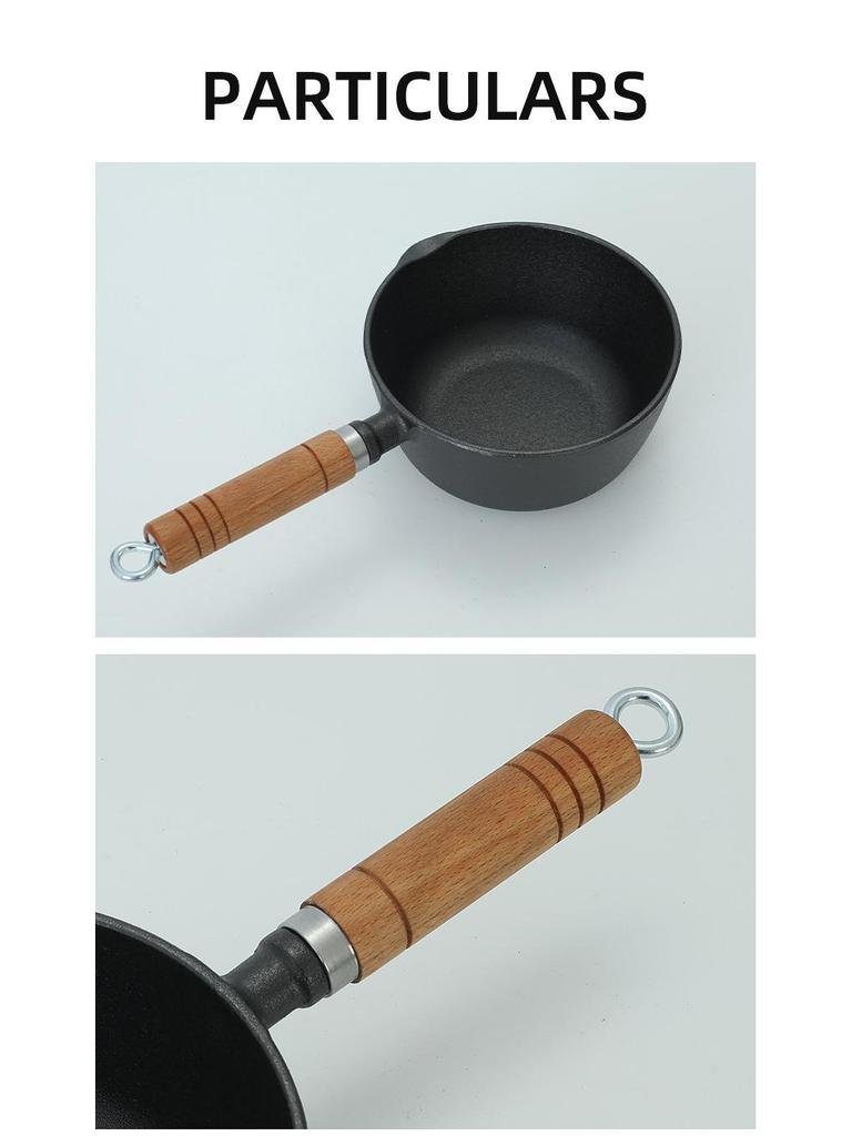 Gusseisen Antihaft Milch- & Babytopf - Ideal zum Erhitzen von Milch, Kochen von Nudeln, Schmoren von Suppe, Frittieren & mehr. Japanisches Design.