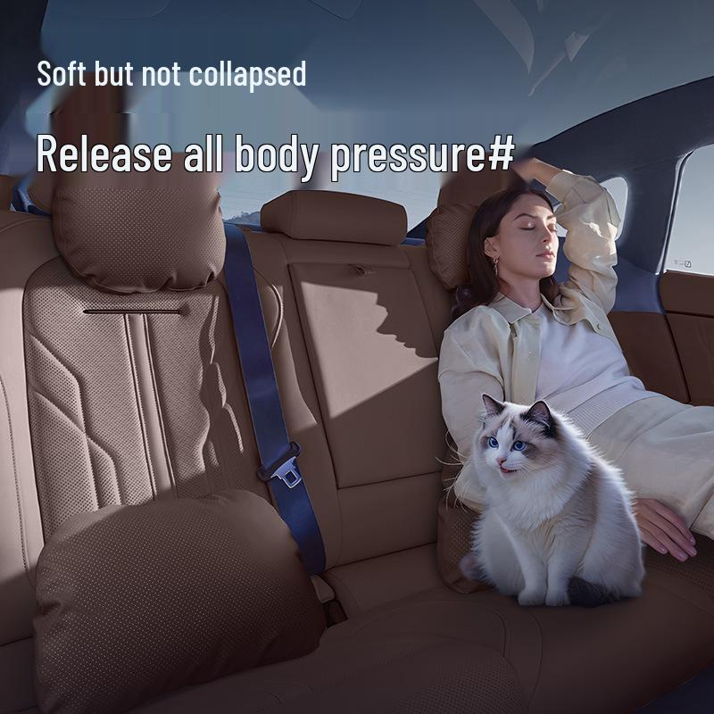 BMW & MINI Headrest Neck Pillow: Compatible with 3, 5, 7 Series, X1, X3, X5, Mini, i3, M4. Ideal for lumbar support.