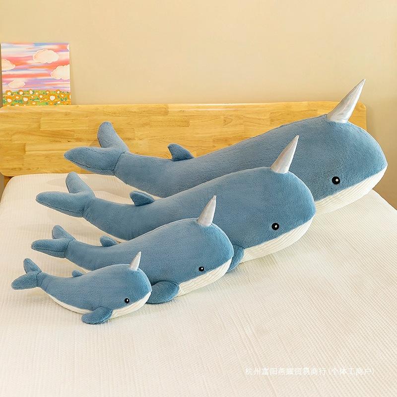 Shark Pillow Whale Pillow Sleeping Doll Soothing Doll Bedroom Super Soft Leg Pillow Birthday Gift for Men and Women