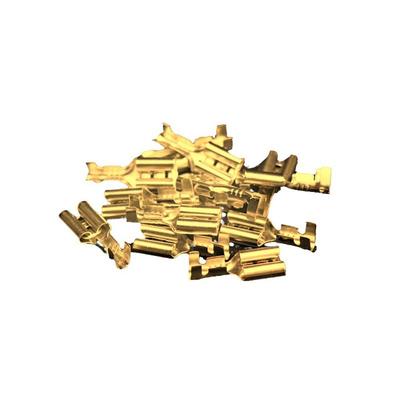 50Pcs 2.8/4.8/6.3mm Wire Connectors with Transparent Insulating Sleeves Brass Spade Terminals Assortment Kit Female/Male