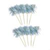 10Pcs Colorful Tinsel Wooden Cake Picks Top Decoration For Wedding Birthday