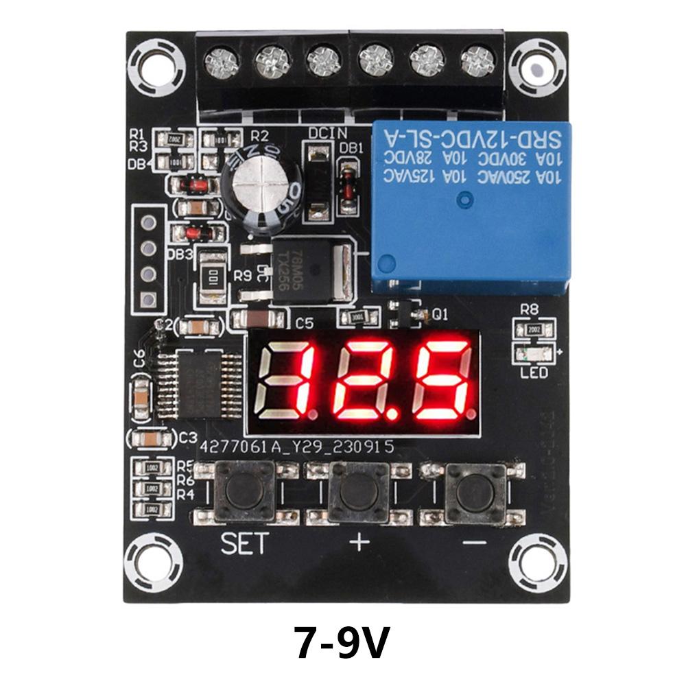 DC 9V 12V 24V Digital Voltage Control Relay Module Relay Switch Control Board LED Voltmeter Charging Discharge Protection Board