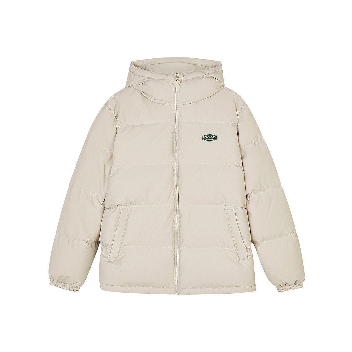 Skechers Fashion Simple Hooded Long Sleeve Down Jacket Unisex Outerwear Light-Brown L424U108-0046 L