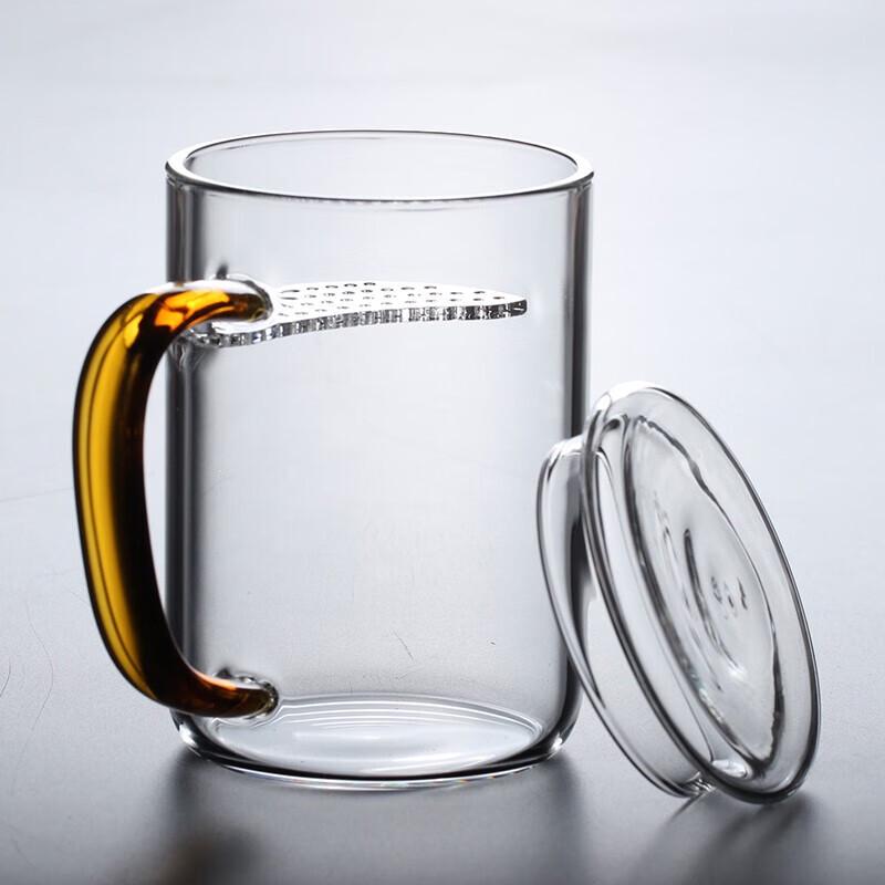 Taixige New Moon 350ml Heat-Resistant Borosilicate Glass Tea Cup with Filter