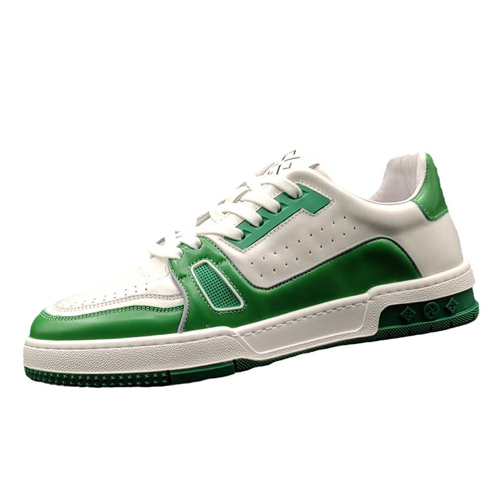 Herren aj Board Schuhe Leder Trend vielseitig Sportstil Freizeitschuhe Farbabstimmung Board Schuhe Herren trendige Schuhe Europäische Station Herrenschuhe