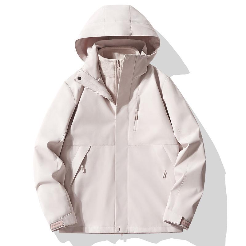 2024 Autumn Mountain System Outdoor Windbreaker: Couple's 3-in-1 Waterproof Jacket for Travel & Hiking